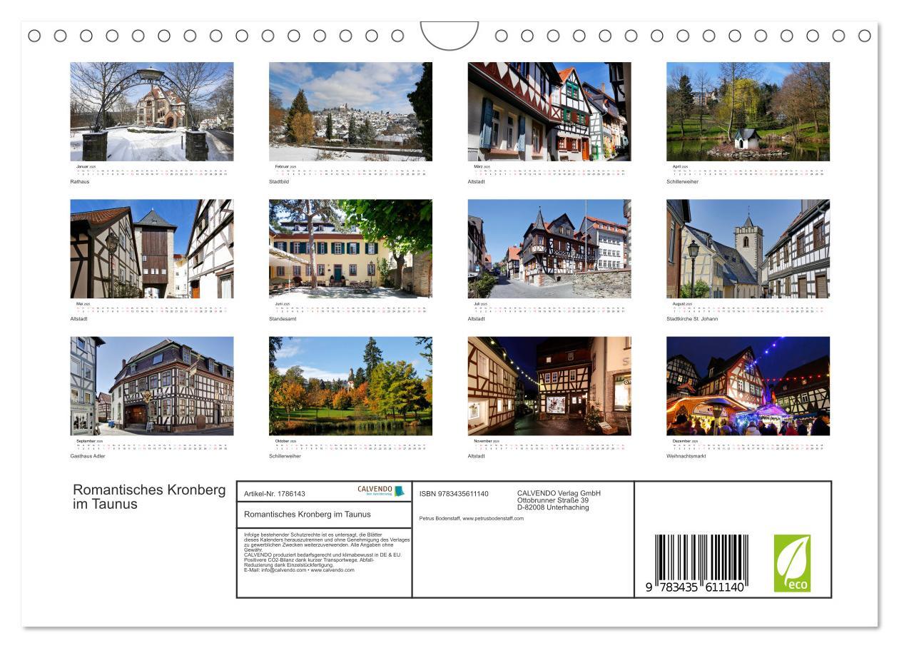 Bild: 9783435611140 | Romantisches Kronberg im Taunus (Wandkalender 2025 DIN A4 quer),...