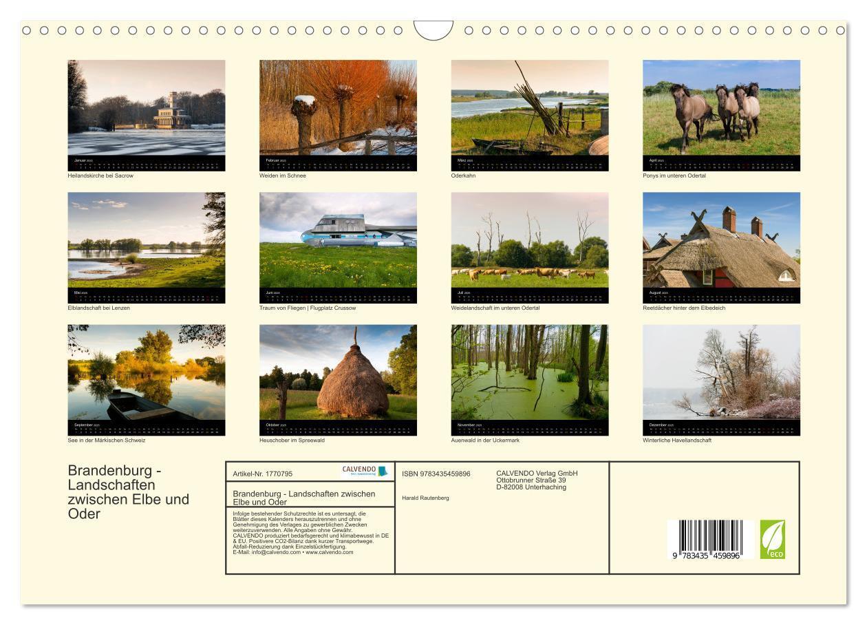 Bild: 9783435459896 | Brandenburg - Landschaften zwischen Elbe und Oder (Wandkalender...