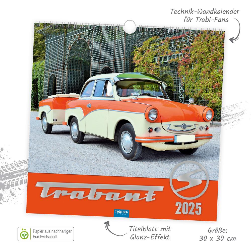 Bild: 9783988022646 | Trötsch Technikkalender Trabant 2025 | Wandkalender Technikkalender