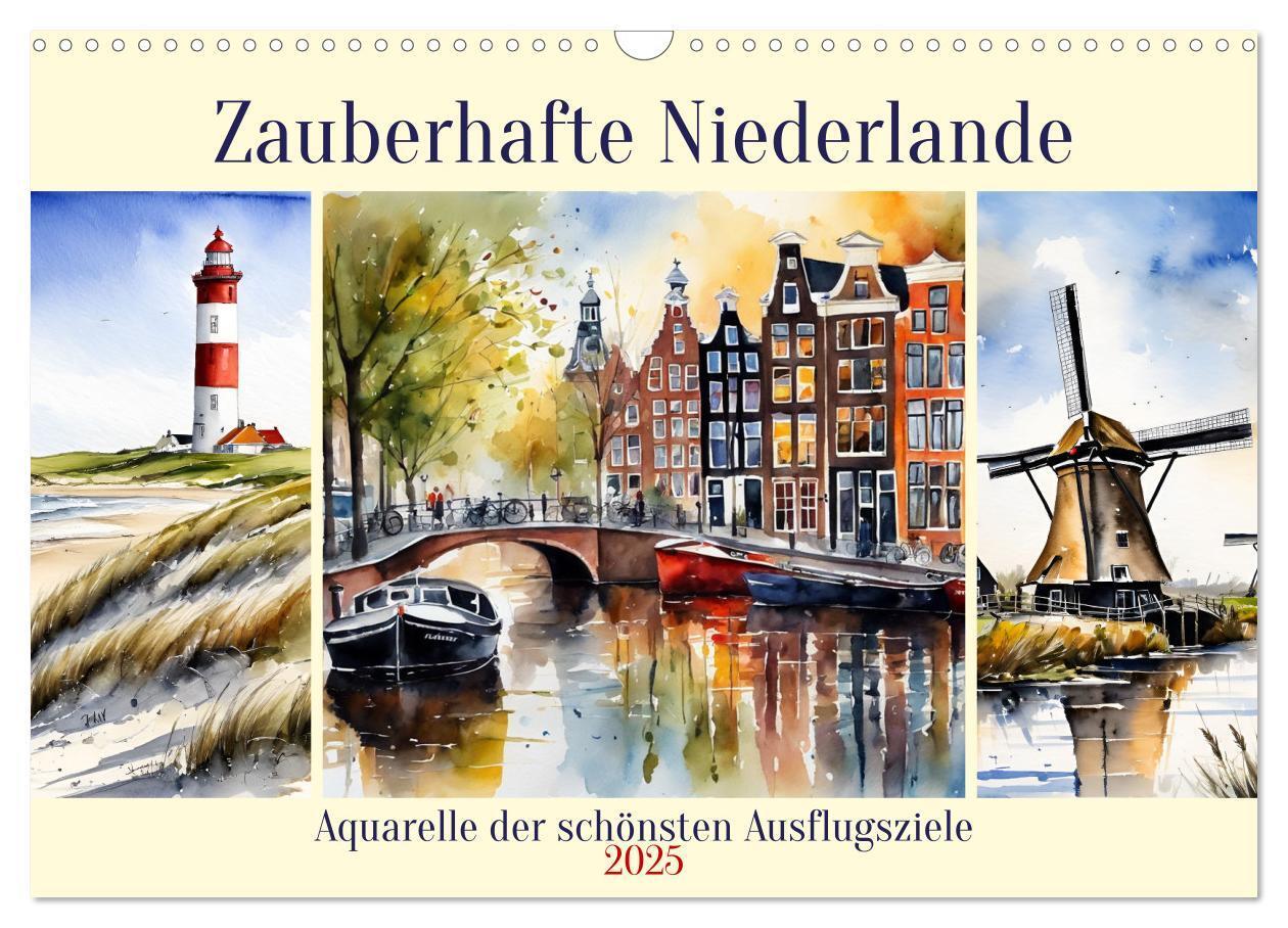 Cover: 9783457180808 | Zauberhafte Niederlande (Wandkalender 2025 DIN A3 quer), CALVENDO...