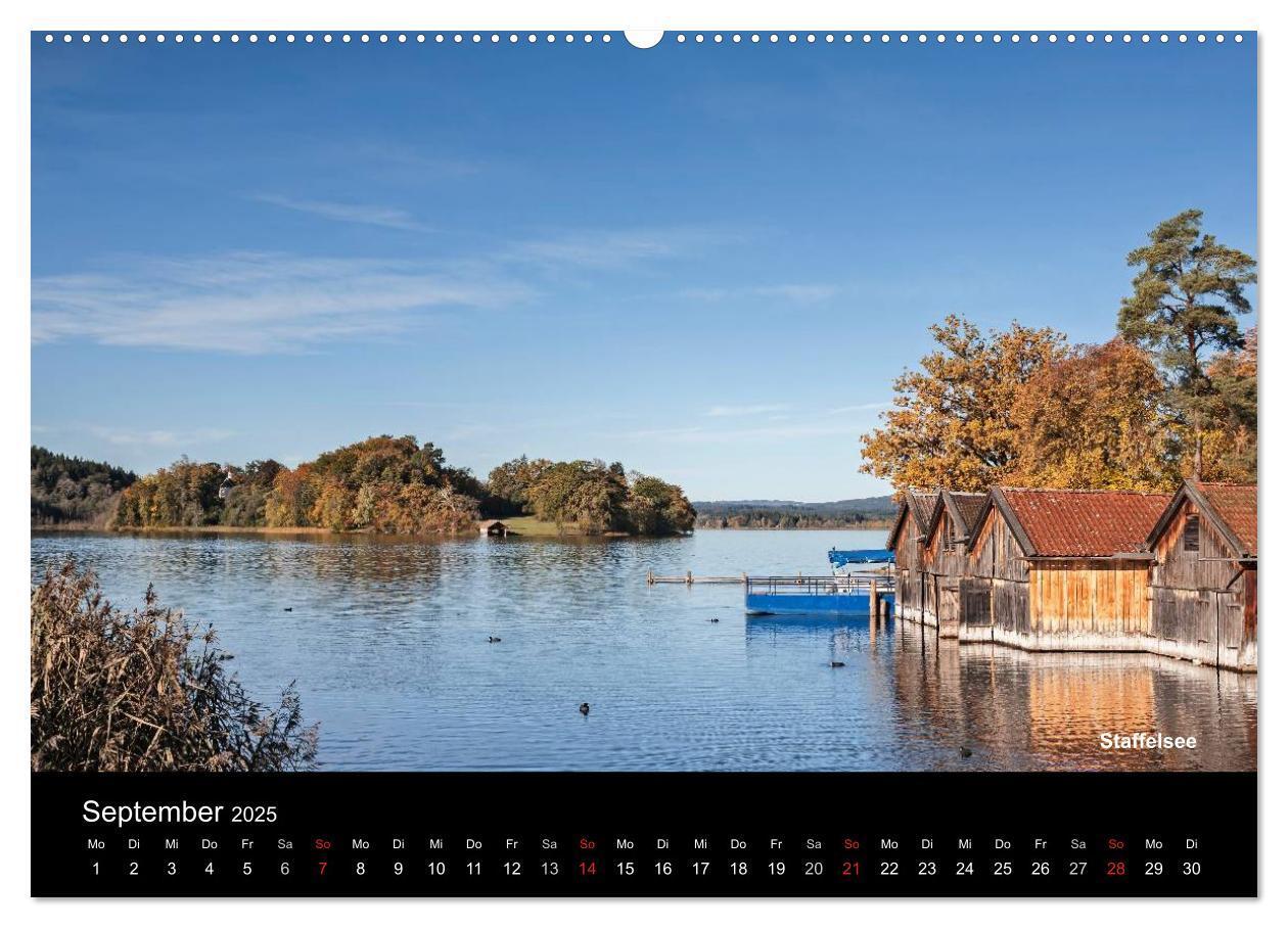 Bild: 9783435719396 | Oberbayerische Seen (Wandkalender 2025 DIN A2 quer), CALVENDO...