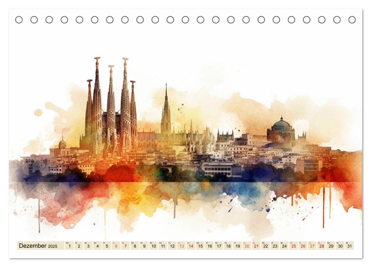 Bild: 9783383898310 | Skylines - bunte Städte (Tischkalender 2025 DIN A5 quer), CALVENDO...