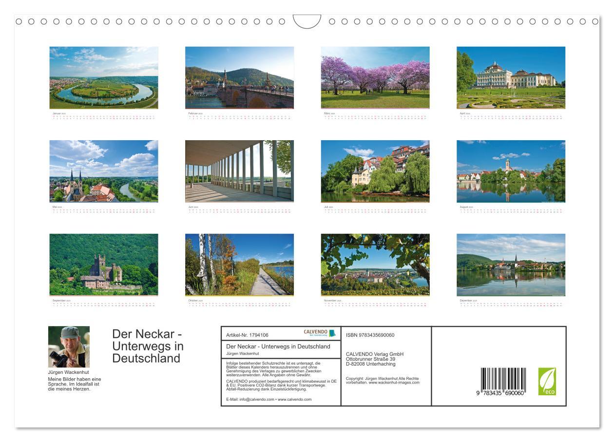 Bild: 9783435690060 | Der Neckar - Unterwegs in Deutschland (Wandkalender 2025 DIN A3...