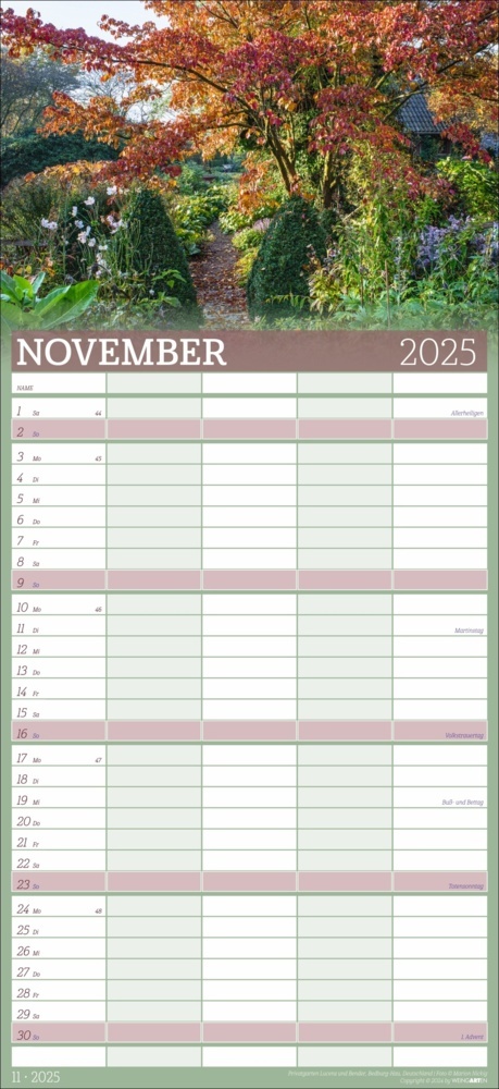 Bild: 9783839901052 | Garten Familienplaner 2025 | Marion Nickig | Kalender | Spiralbindung