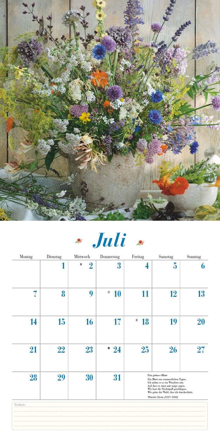 Bild: 4250809652832 | Blumenliebe 2025 - Broschürenkalender - Mit Gedichten - Format 30 x...