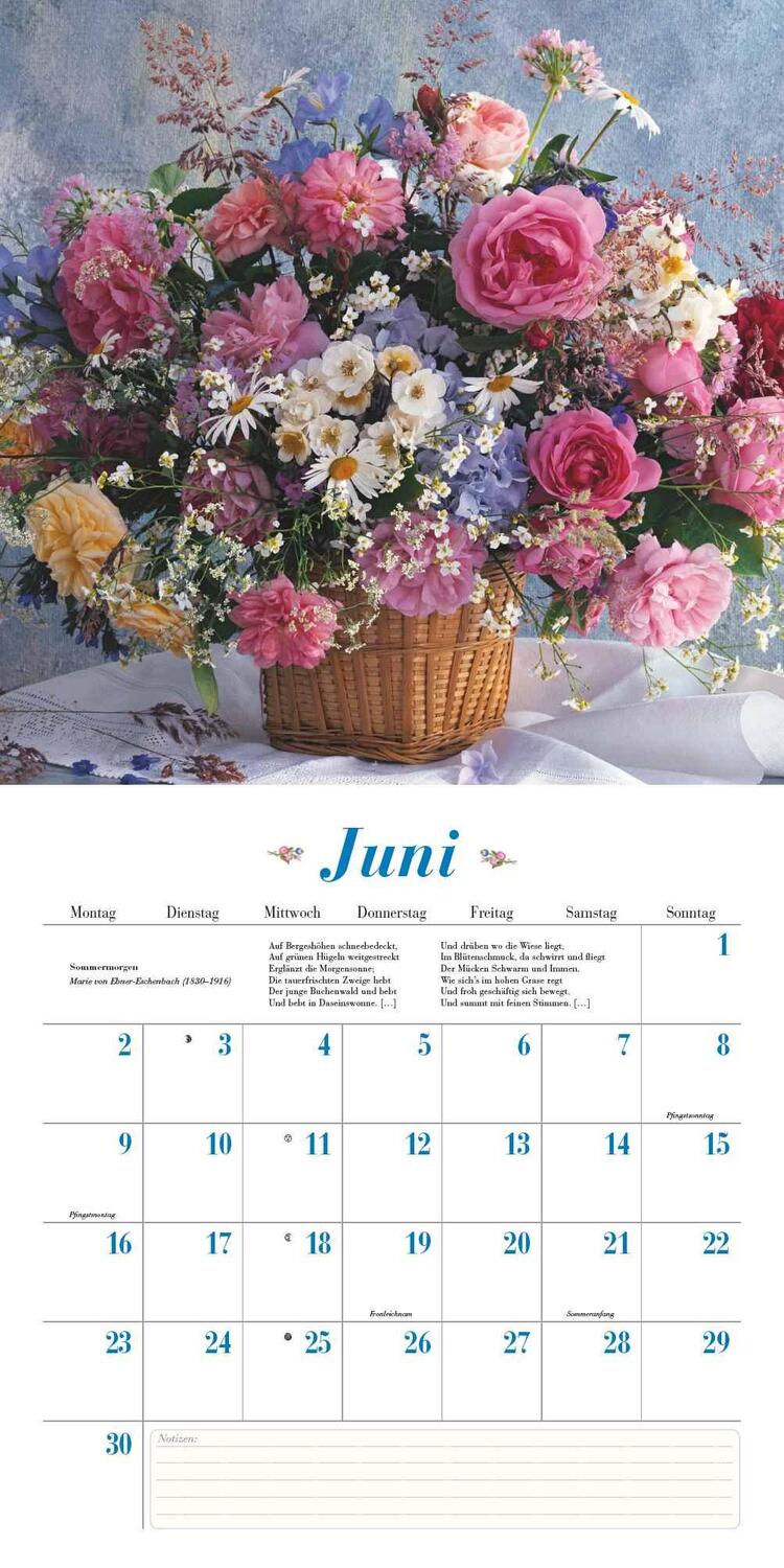 Bild: 4250809652832 | Blumenliebe 2025 - Broschürenkalender - Mit Gedichten - Format 30 x...