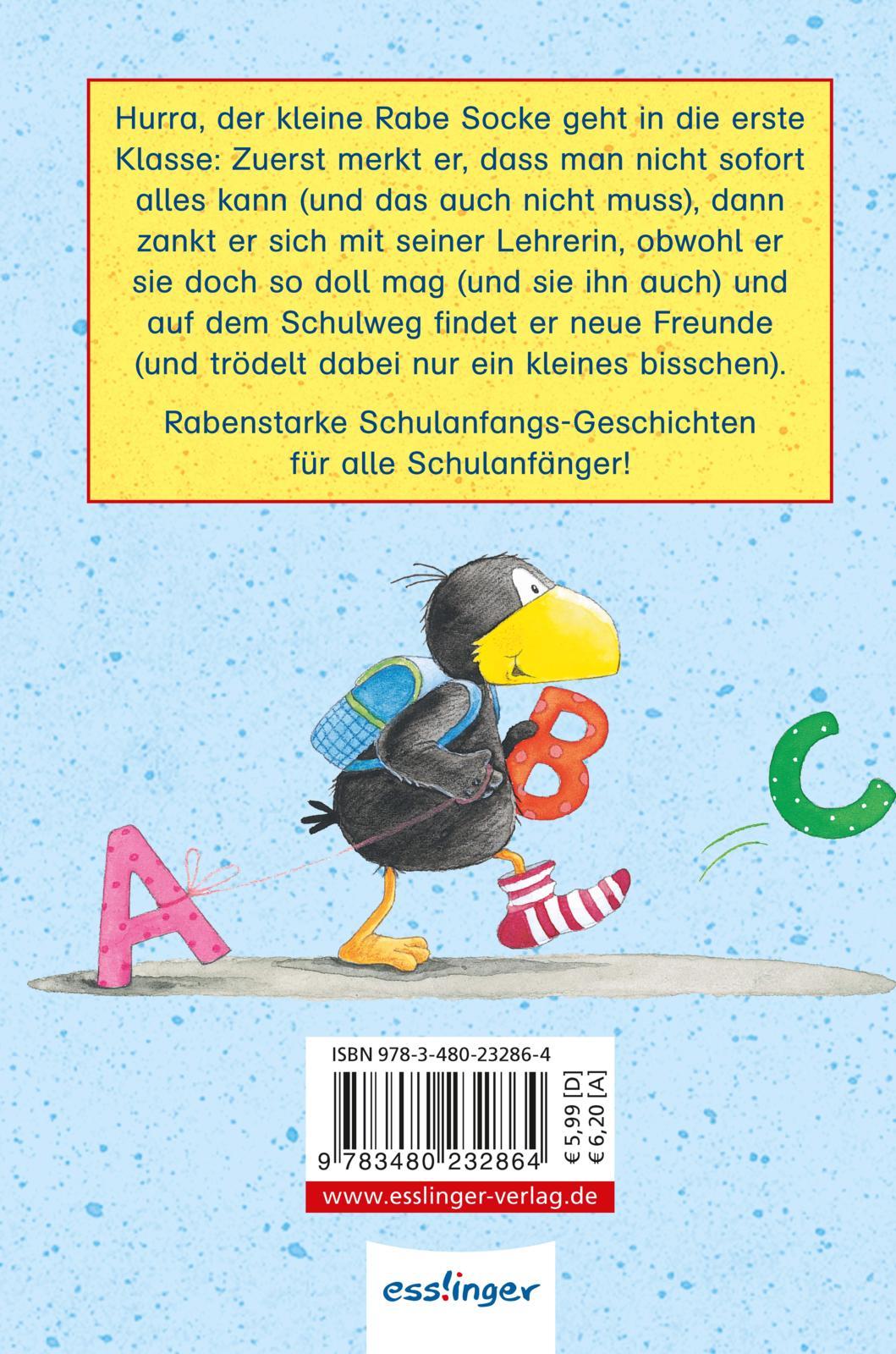 Rückseite: 9783480232864 | Der kleine Rabe Socke: Alles Schule - jetzt bin ich da! Drei...