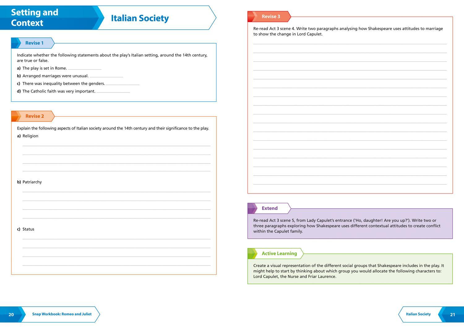 Bild: 9780008437398 | Romeo and Juliet - Snap Revision Workbook - Collins GCSE 9-1...