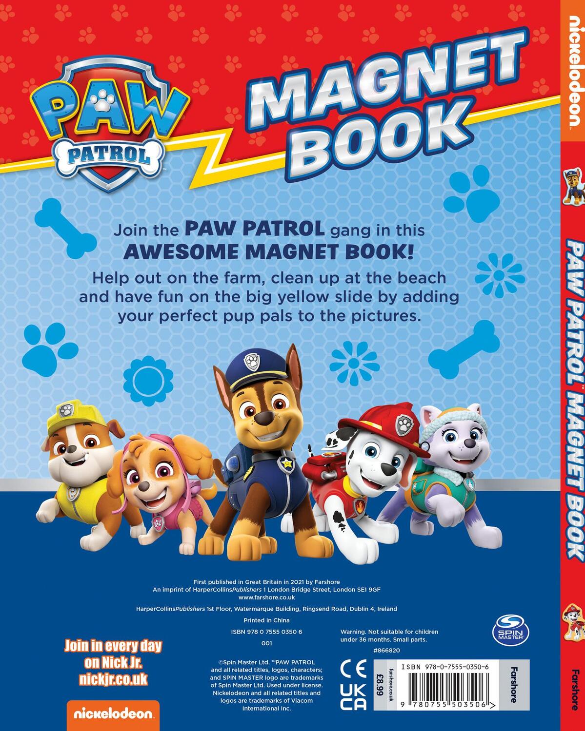 Rückseite: 9780755503506 | Paw Patrol Magnet Book | Paw Patrol | Buch | Gebunden | Englisch