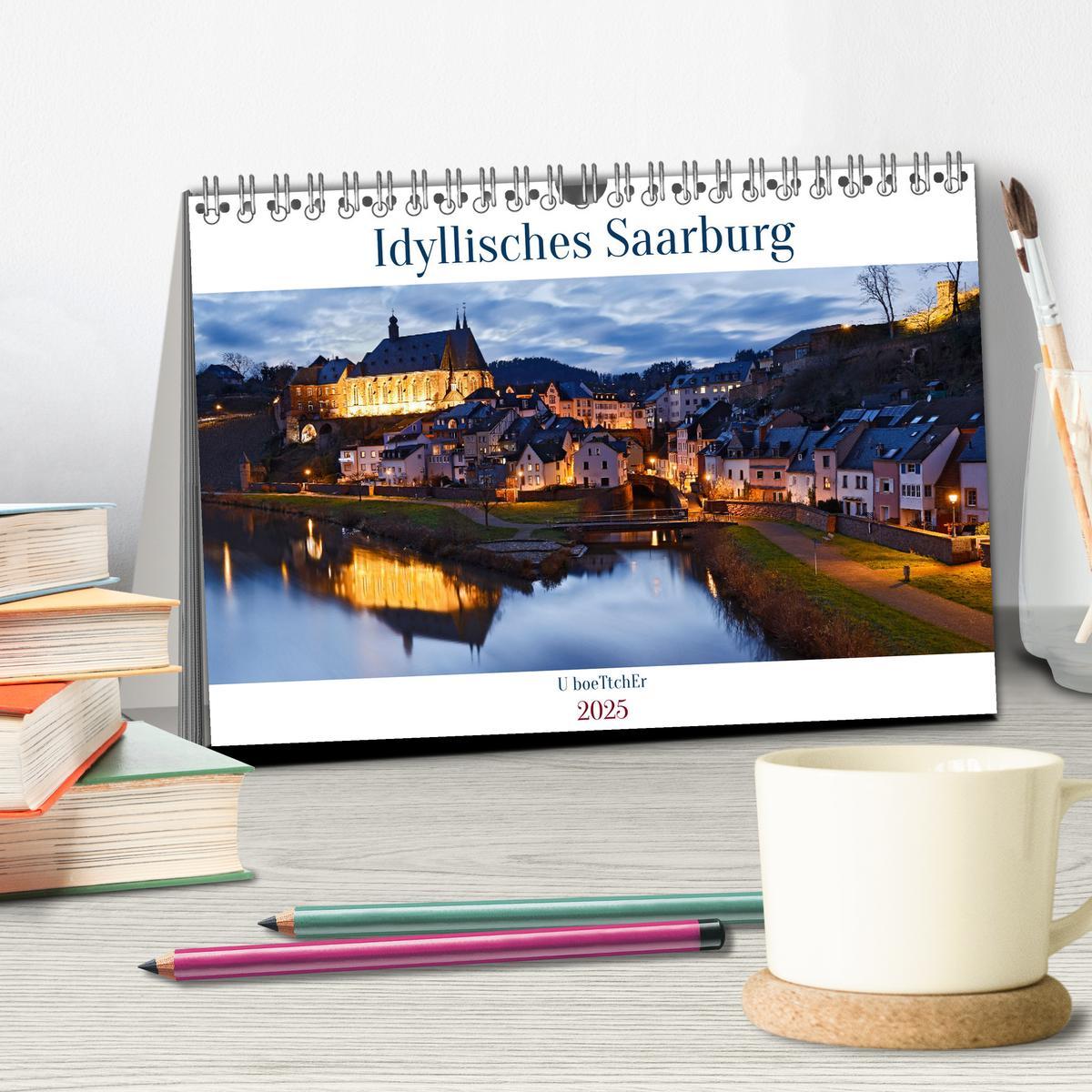 Bild: 9783457139295 | Idyllisches Saarburg (Tischkalender 2025 DIN A5 quer), CALVENDO...