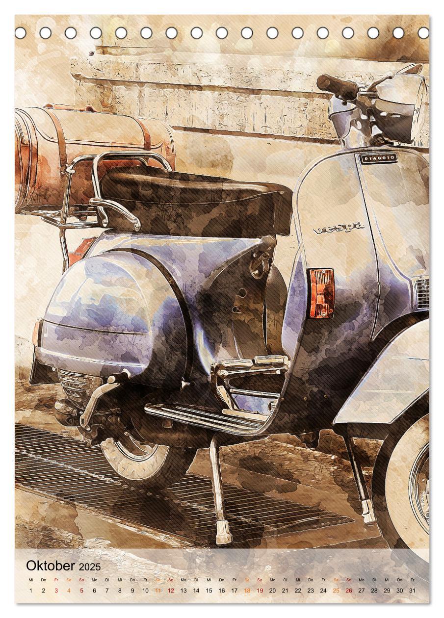 Bild: 9783435930395 | Motorroller - Vespa Galerie (Tischkalender 2025 DIN A5 hoch),...