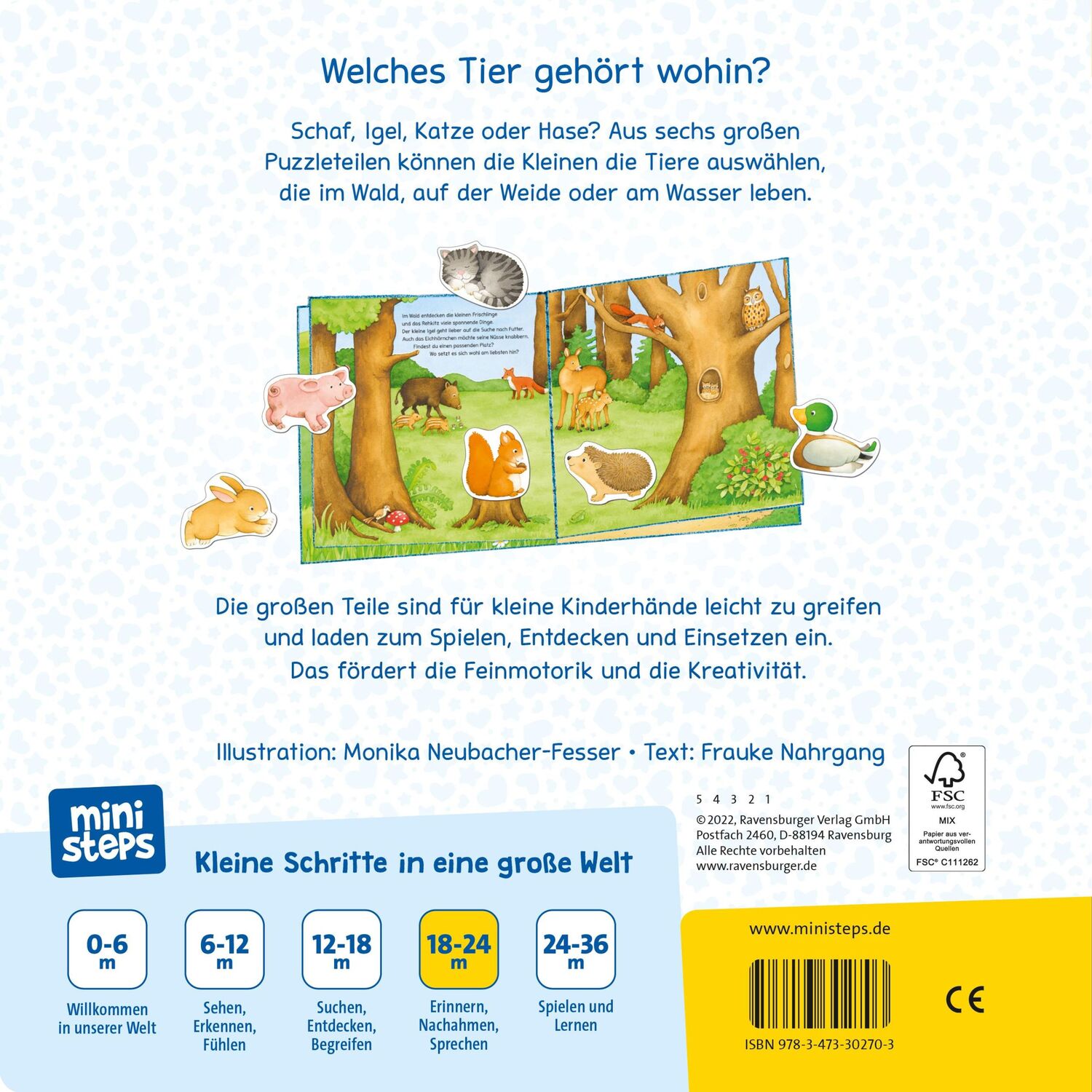 Rückseite: 9783473302703 | ministeps: Mein großes Tiere Puzzle-Spielbuch | Ab 18 Monaten | Buch