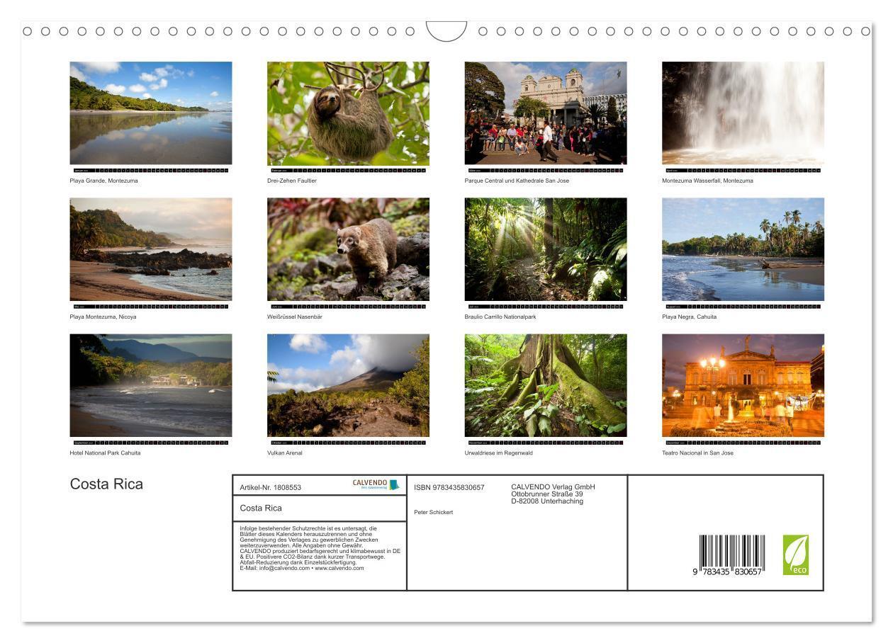 Bild: 9783435830657 | Costa Rica (Wandkalender 2025 DIN A3 quer), CALVENDO Monatskalender