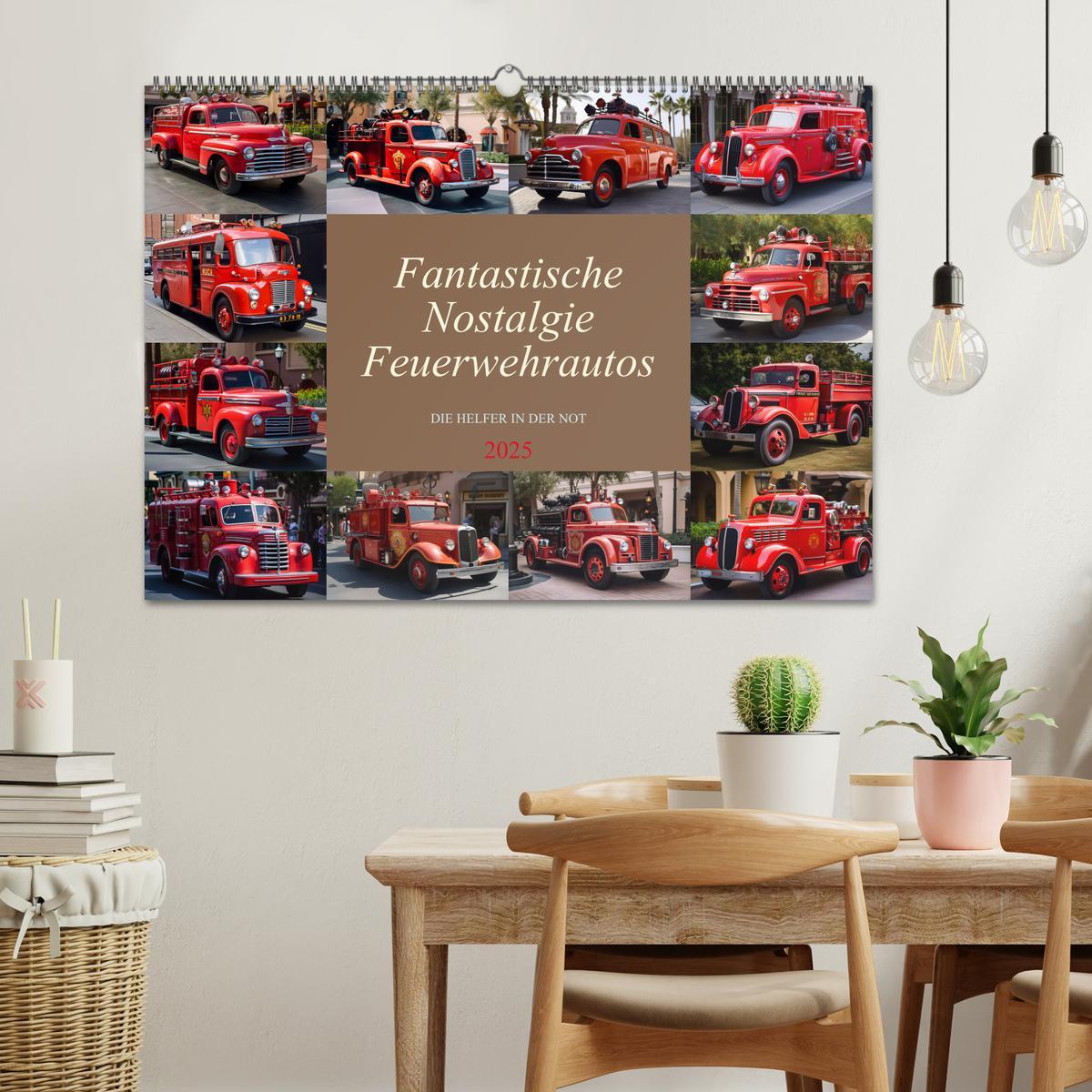 Bild: 9783383905339 | Fantastische Nostalgie Feurwehrautos (Wandkalender 2025 DIN A2...