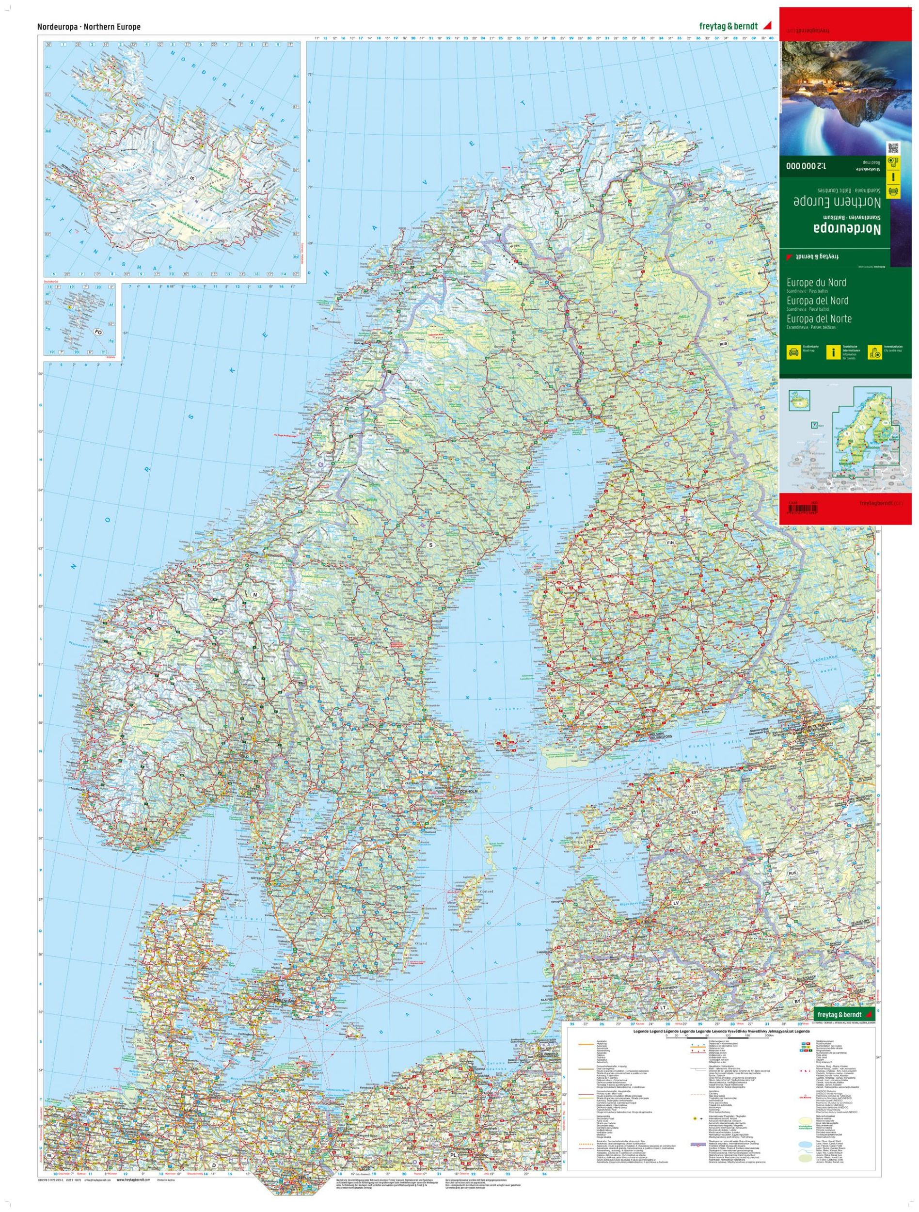 Bild: 9783707921892 | Nordeuropa, Straßenkarte 1:2.000.000, freytag &amp; berndt | berndt | 2023