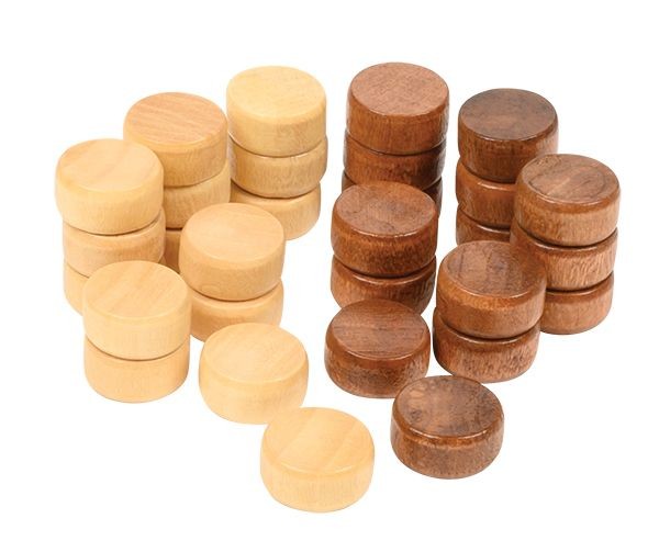 Cover: 4014156041004 | Philos 4100 - Spielsteine, Backgammon, 17x8mm, Holz, 2x15 Stück | 2024