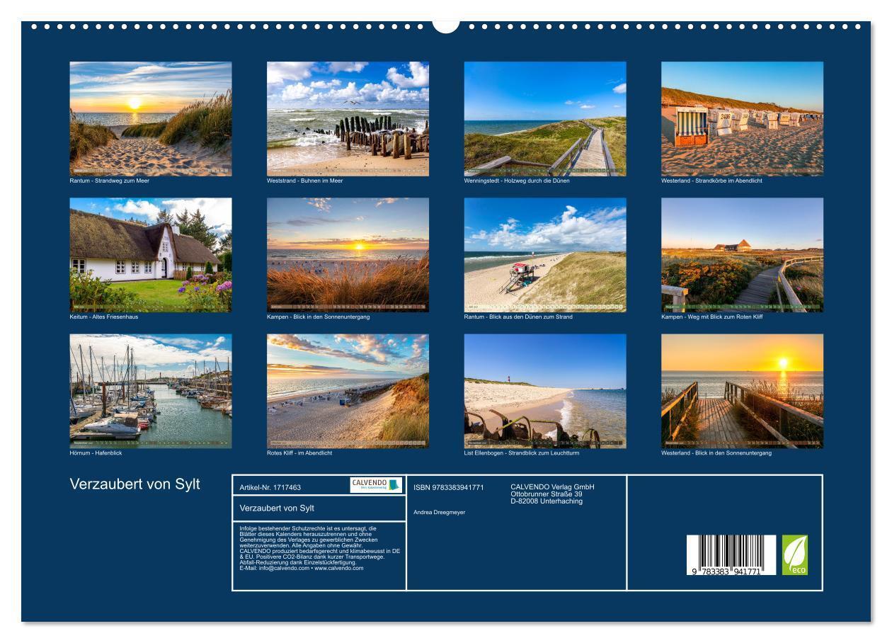 Bild: 9783383941771 | Verzaubert von Sylt (hochwertiger Premium Wandkalender 2025 DIN A2...