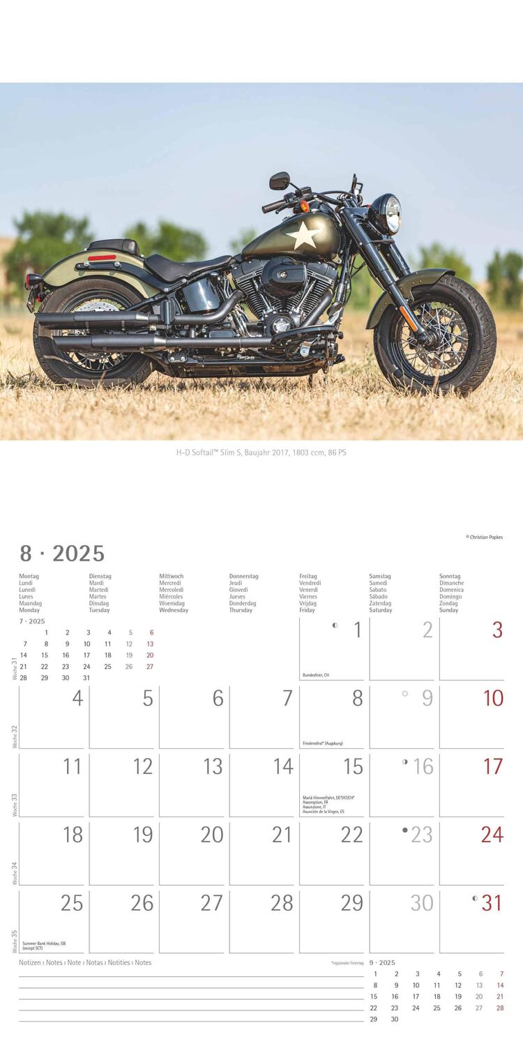 Bild: 4251732340940 | Harleys 2025 - Broschürenkalender 30x30 cm (30x60 geöffnet) -...