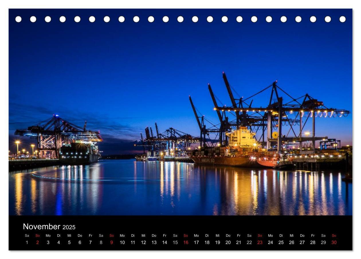 Bild: 9783435645565 | Der Hafen Hamburg bei Tag und Nacht (Tischkalender 2025 DIN A5...