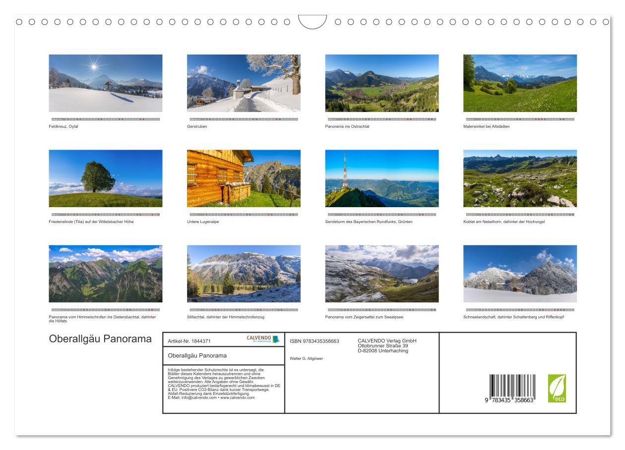 Bild: 9783435358663 | Oberallgäu Panorama (Wandkalender 2025 DIN A3 quer), CALVENDO...