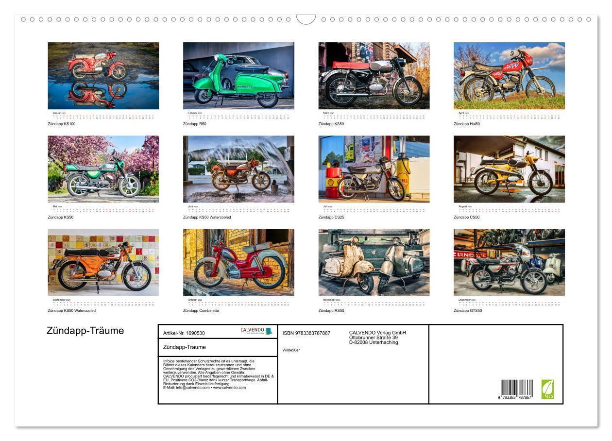 Bild: 9783383787867 | Zündapp-Träume (Wandkalender 2025 DIN A2 quer), CALVENDO...