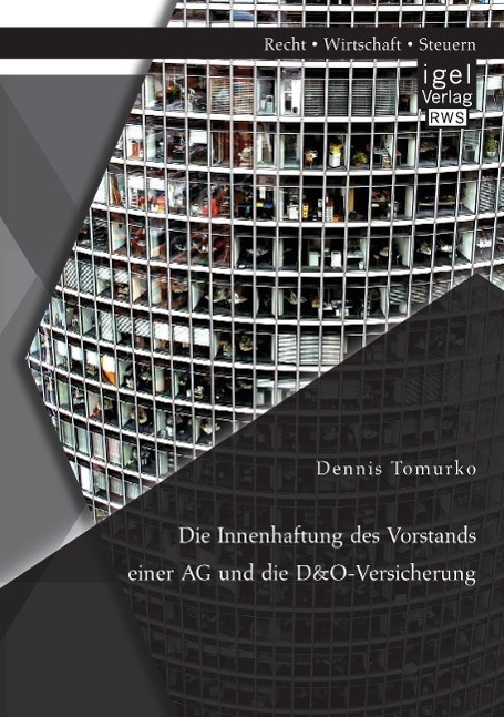 Cover: 9783954852703 | Die Innenhaftung des Vorstands einer AG und die D&amp;O-Versicherung