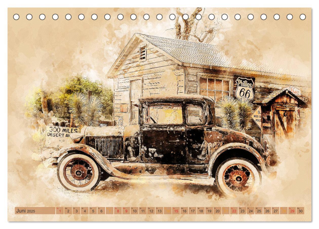 Bild: 9783435213948 | Route 66 - 2451 Meilen Nostalgie (Tischkalender 2025 DIN A5 quer),...