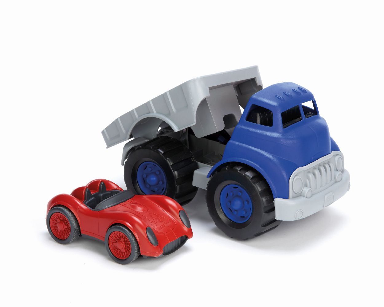 Bild: 793573714817 | GREENTOYS - Tieflader mit rotem Rennwagen | Stück | 2023 | GREENTOYS