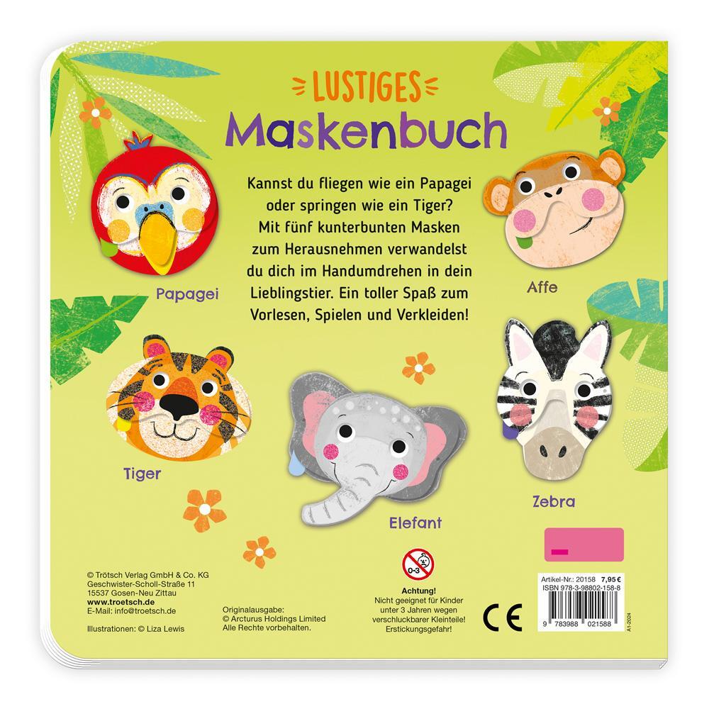 Bild: 9783988021588 | Trötsch Pappenbuch mit Masken Lustiges Maskenbuch Zootiere | KG | Buch