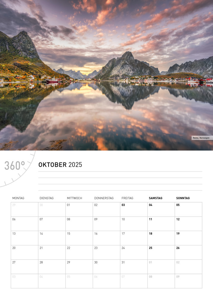 Bild: 9783968555805 | 360° Europas Hoher Norden Broschürenkalender 2025 | Kalender | 28 S.