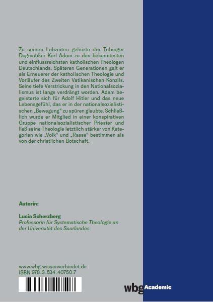 Rückseite: 9783534407507 | Karl Adam und der Nationalsozialismus | Lucia Scherzberg | Taschenbuch