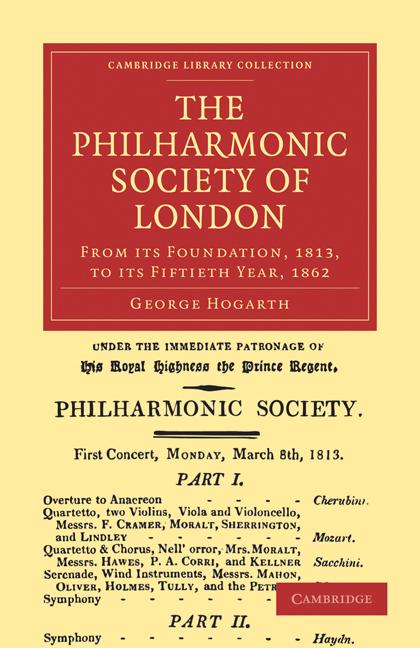 Cover: 9781108001038 | The Philharmonic Society of London | George Hogarth | Taschenbuch