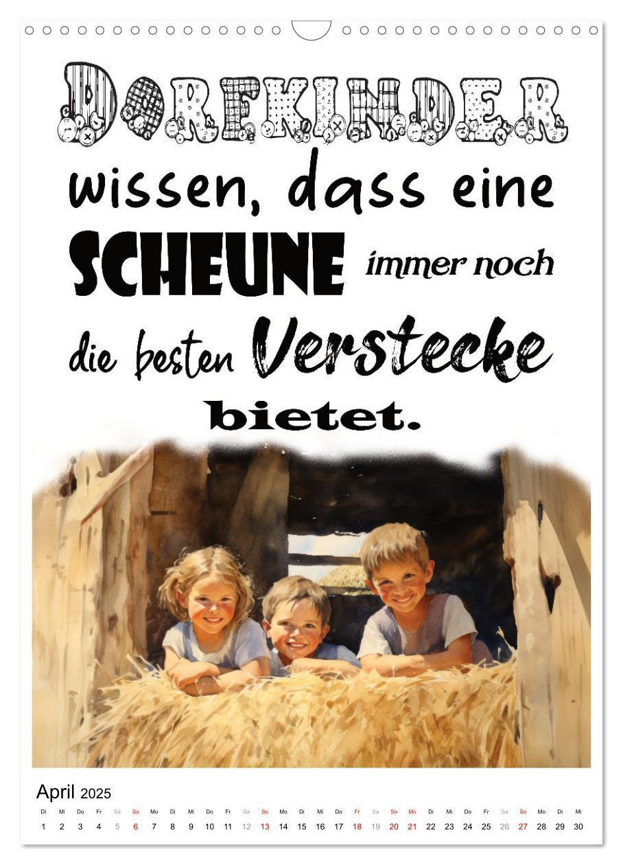 Bild: 9783435852772 | Dorfkinder und stolz darauf (Wandkalender 2025 DIN A3 hoch),...