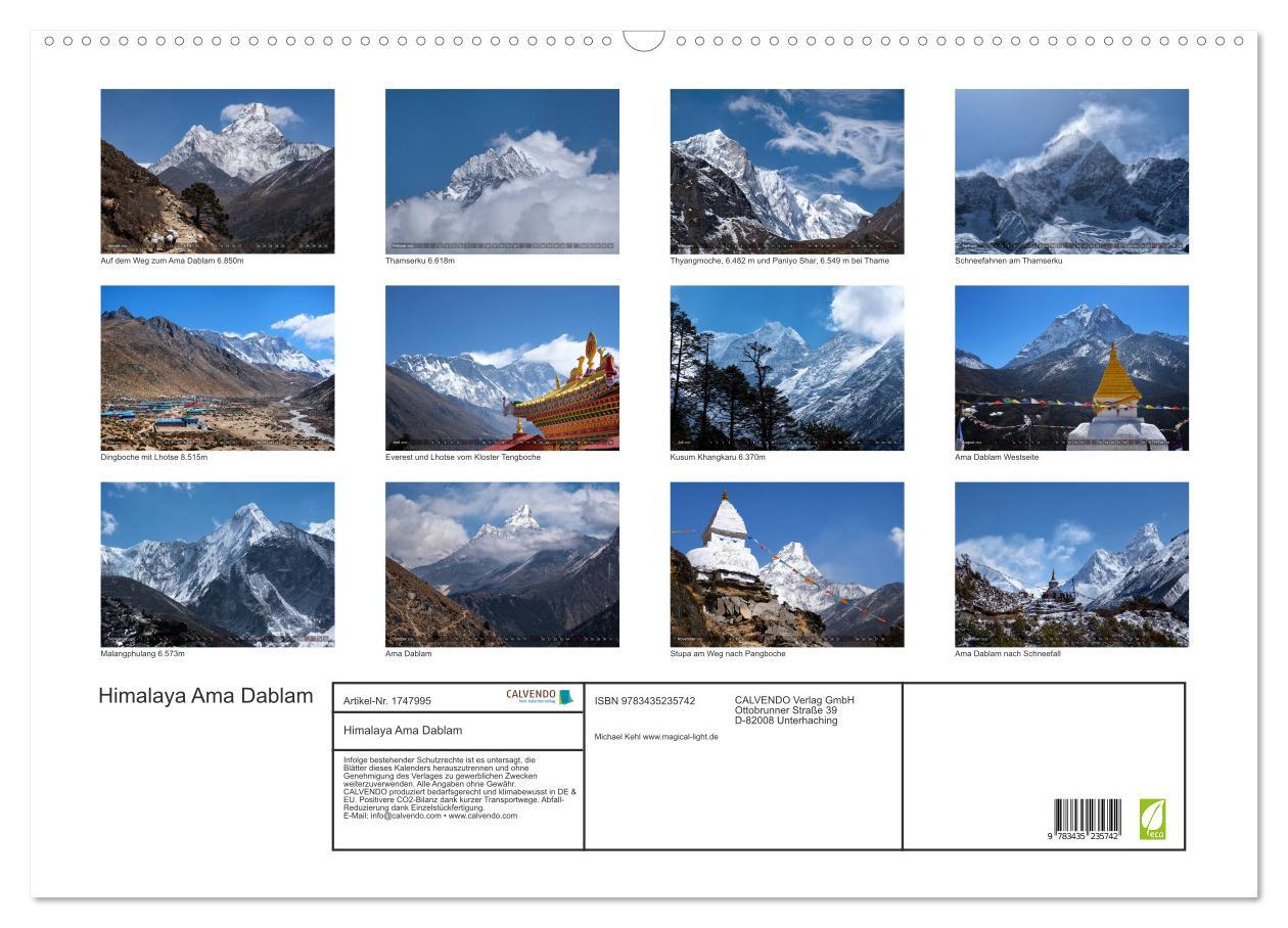 Bild: 9783435235742 | Himalaya Ama Dablam (Wandkalender 2025 DIN A2 quer), CALVENDO...