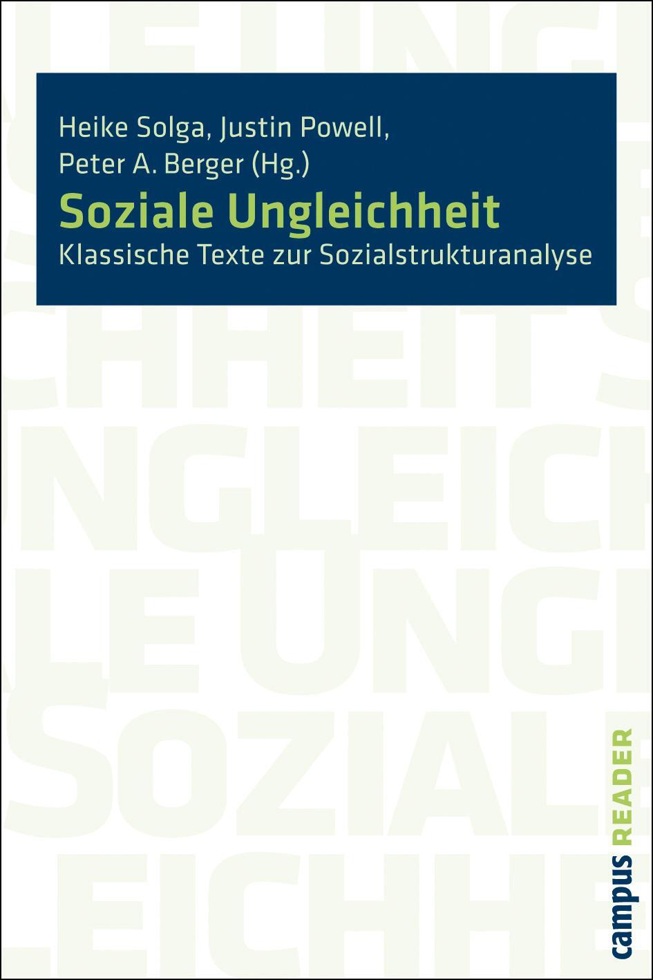 Cover: 9783593388472 | Soziale Ungleichheit | Klassische Texte zur Sozialstrukturanalyse