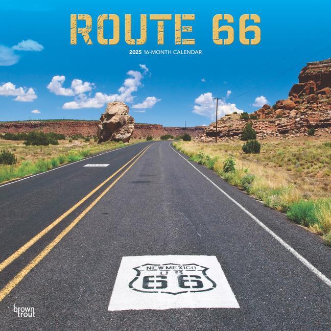 Cover: 9781975475642 | Route 66 2025 12 X 24 Inch Monthly Square Wall Calendar Plastic-Free