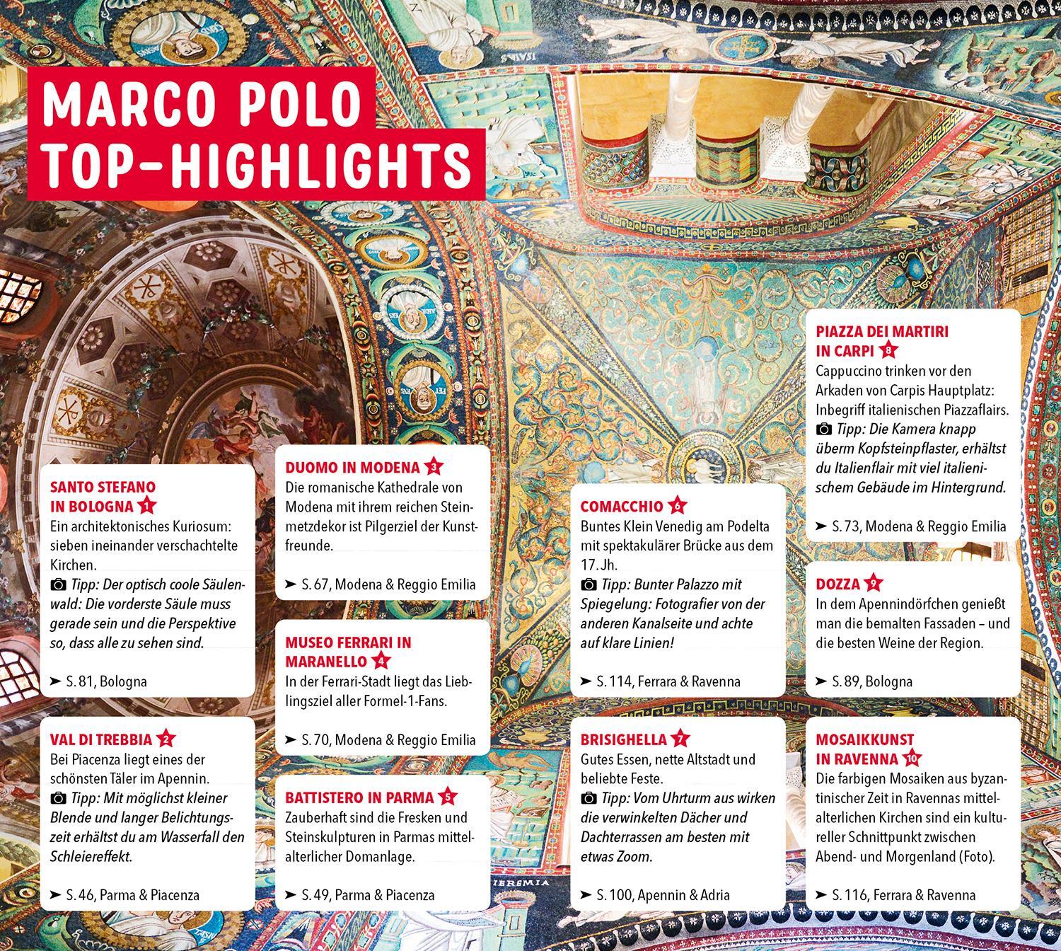 Bild: 9783829749497 | MARCO POLO Reiseführer Emilia-Romagna, Bologna, Parma, Ravenna | Buch