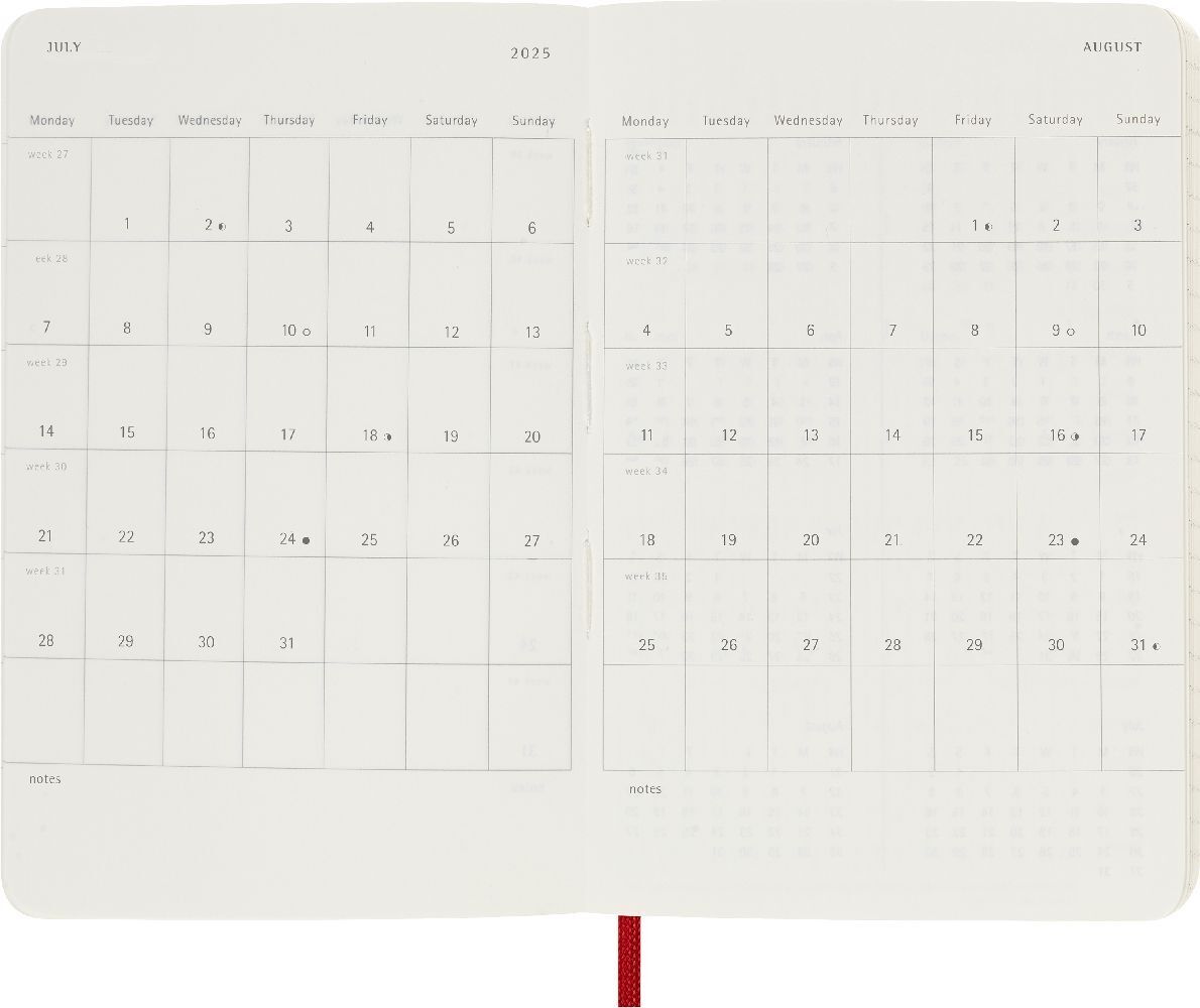 Bild: 8056999270230 | Moleskine 12 Monate Tageskalender 2025, Pocket/A6 | Buch | 400 S.