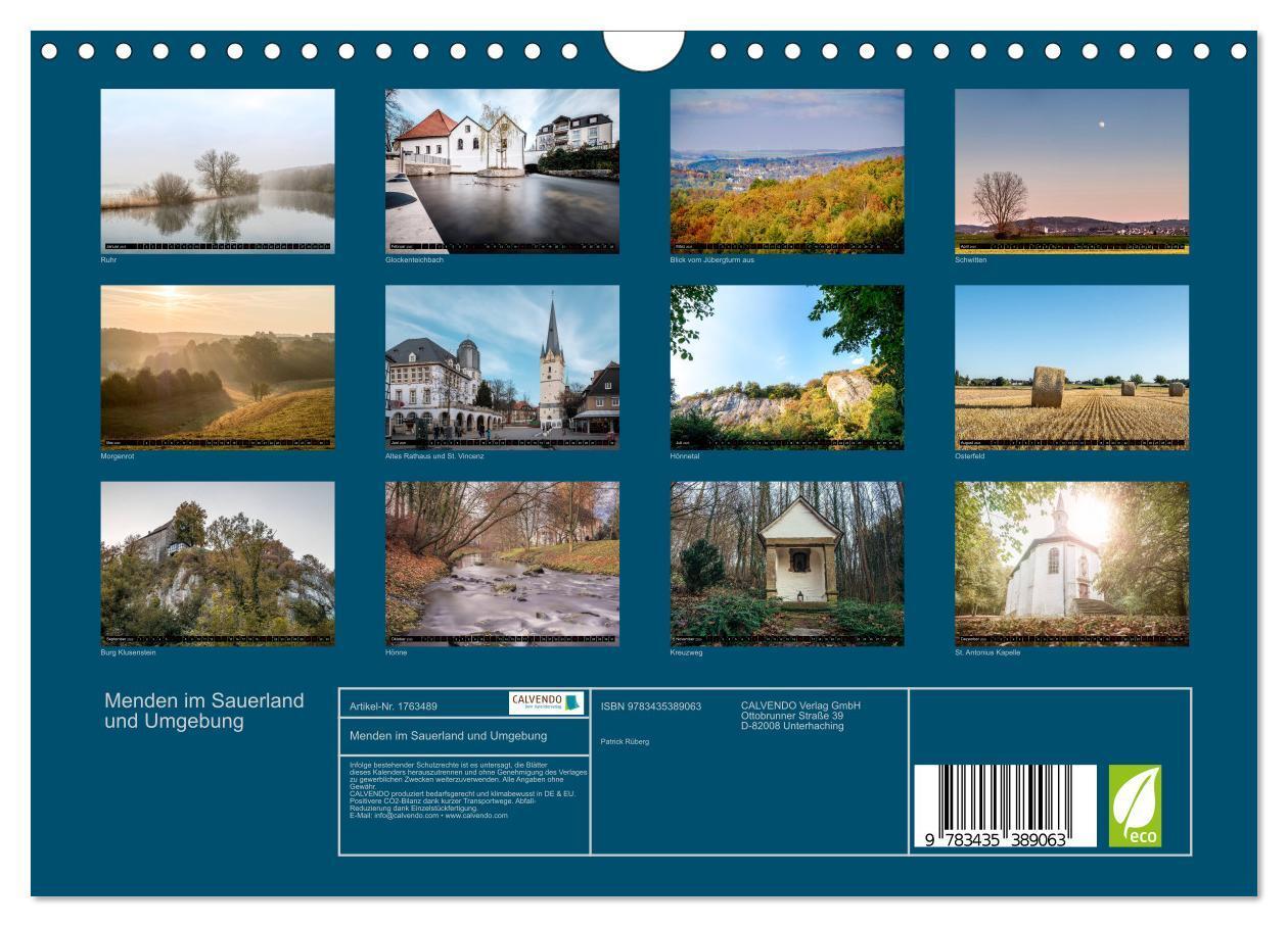 Bild: 9783435389063 | Menden im Sauerland und Umgebung (Wandkalender 2025 DIN A4 quer),...