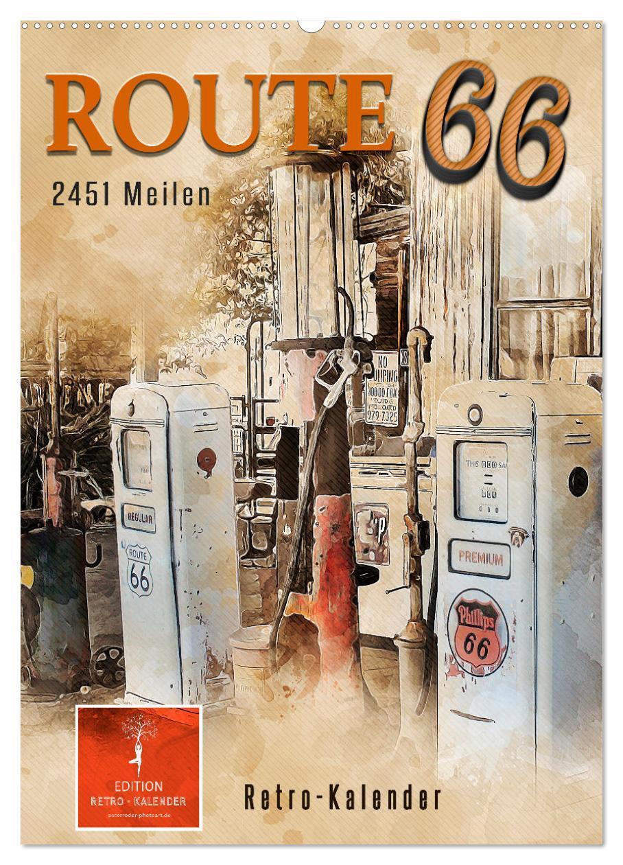 Cover: 9783435930289 | Route 66 - 2451 Meilen (Wandkalender 2025 DIN A2 hoch), CALVENDO...