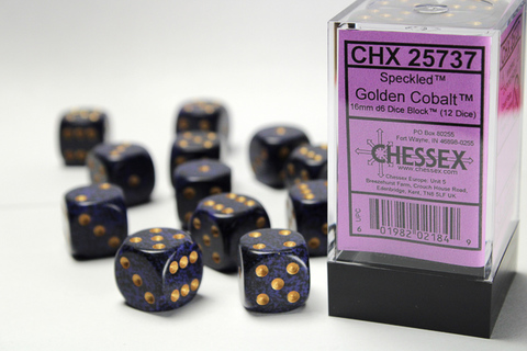 Cover: 601982021849 | Speckled® 16mm d6 Golden Cobalt™ Dice Block™ (12 dice) | deutsch