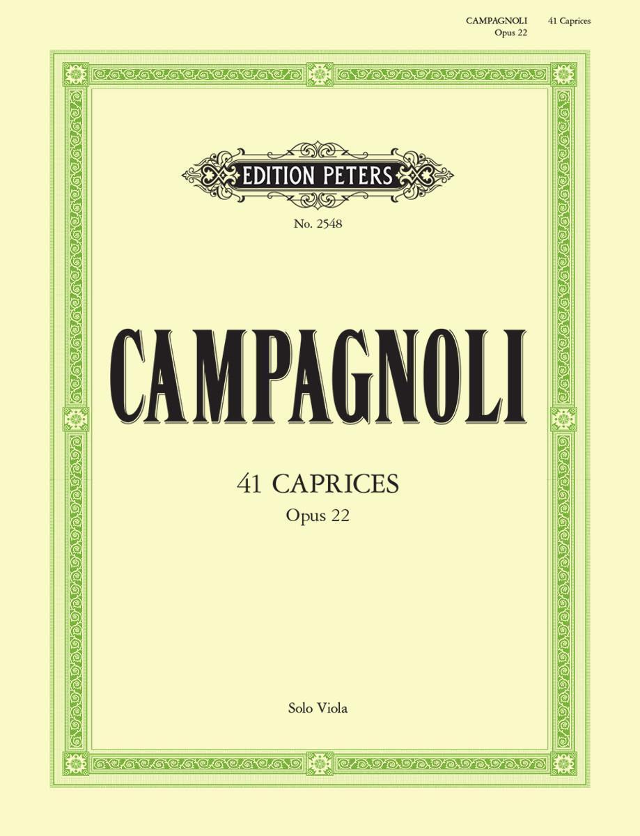 Cover: 9790577082363 | 41 Caprices Op. 22 for Viola | Bartolomeo Campagnoli | Taschenbuch