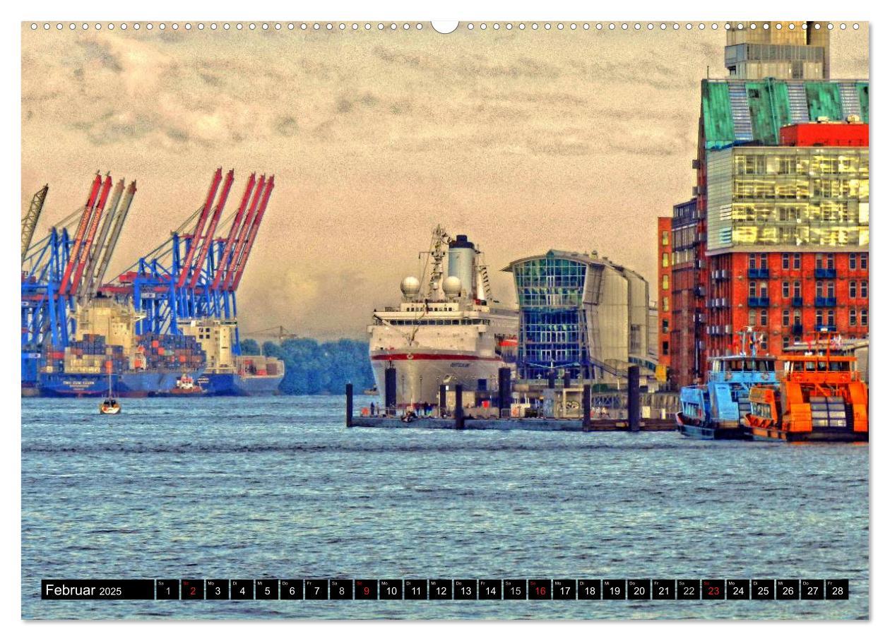 Bild: 9783435689538 | Faszination Hafen - Hamburg (Wandkalender 2025 DIN A2 quer),...