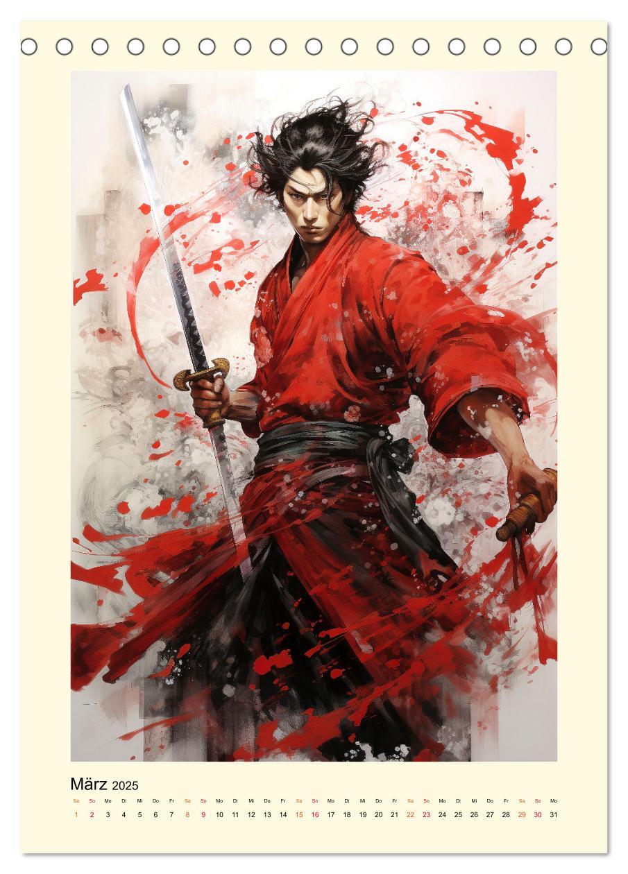 Bild: 9783435845910 | Samurai Helden (Tischkalender 2025 DIN A5 hoch), CALVENDO...