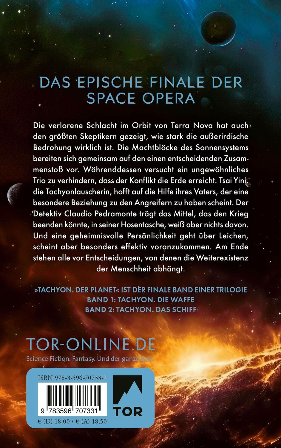 Rückseite: 9783596707331 | Tachyon 3 | Der Planet Das spannende Finale der großen SF-Trilogie