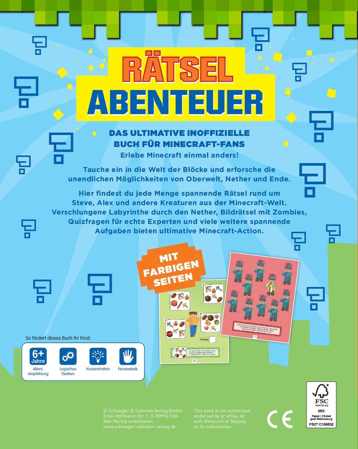 Rückseite: 9783849932343 | Rätsel-Abenteuer für Kinder ab 6 Jahren | Taschenbuch | 64 S. | 2021