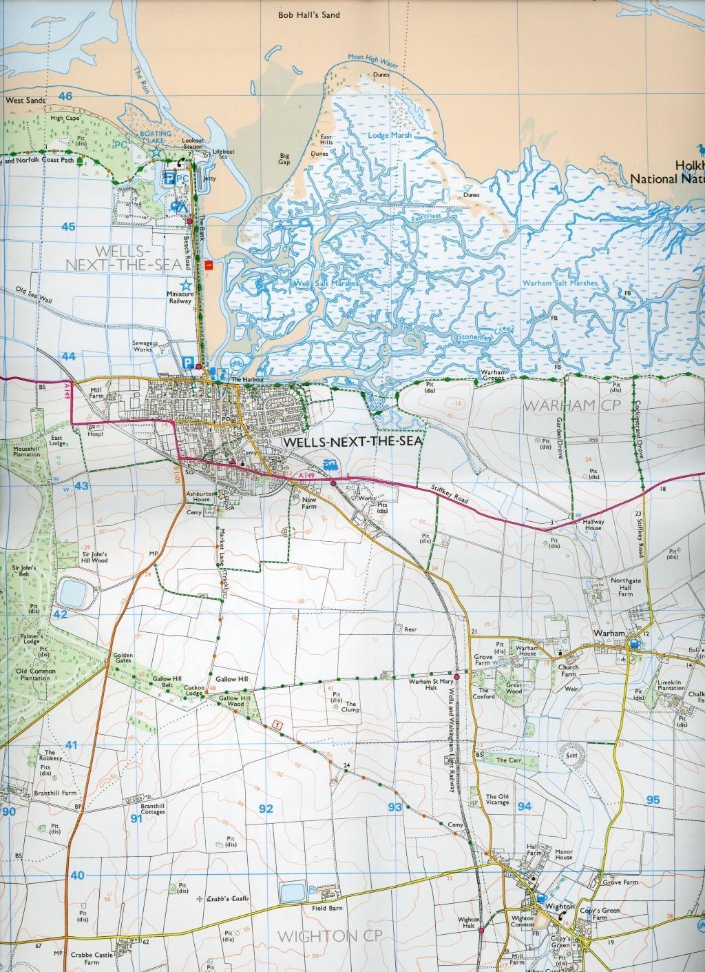 Bild: 9780319244470 | Norfolk Coast Central | Ordnance Survey | (Land-)Karte | Englisch