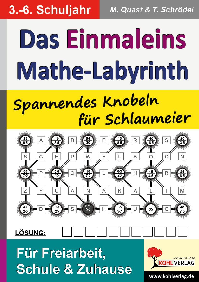 Cover: 9783866326118 | Das 1x1-Mathe-Labyrinth | Mirko Mieland | Taschenbuch | Deutsch | 2013