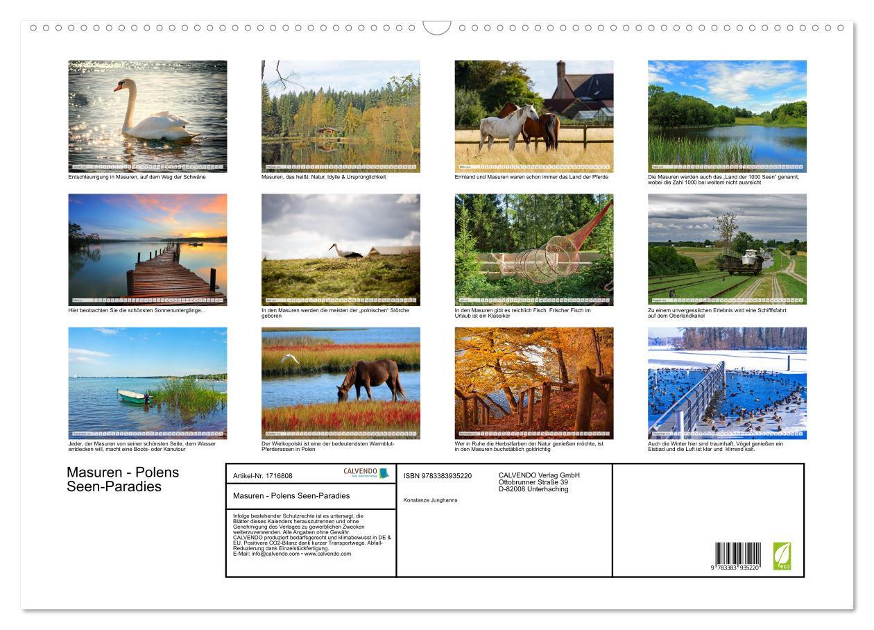 Bild: 9783383935220 | Masuren - Polens Seen-Paradies (Wandkalender 2025 DIN A2 quer),...