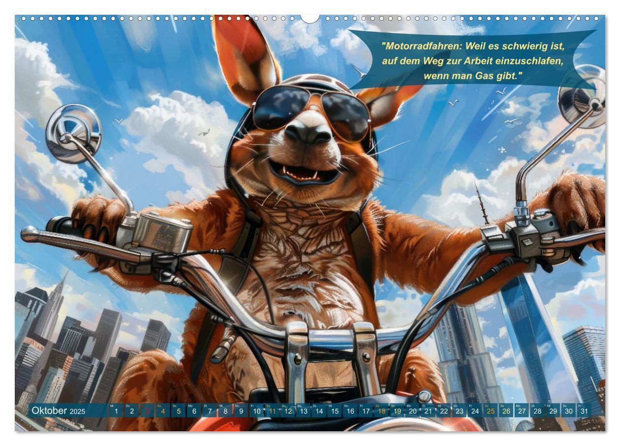 Bild: 9783457166079 | Tierisch lustige Motorradfahrer (Wandkalender 2025 DIN A2 quer),...